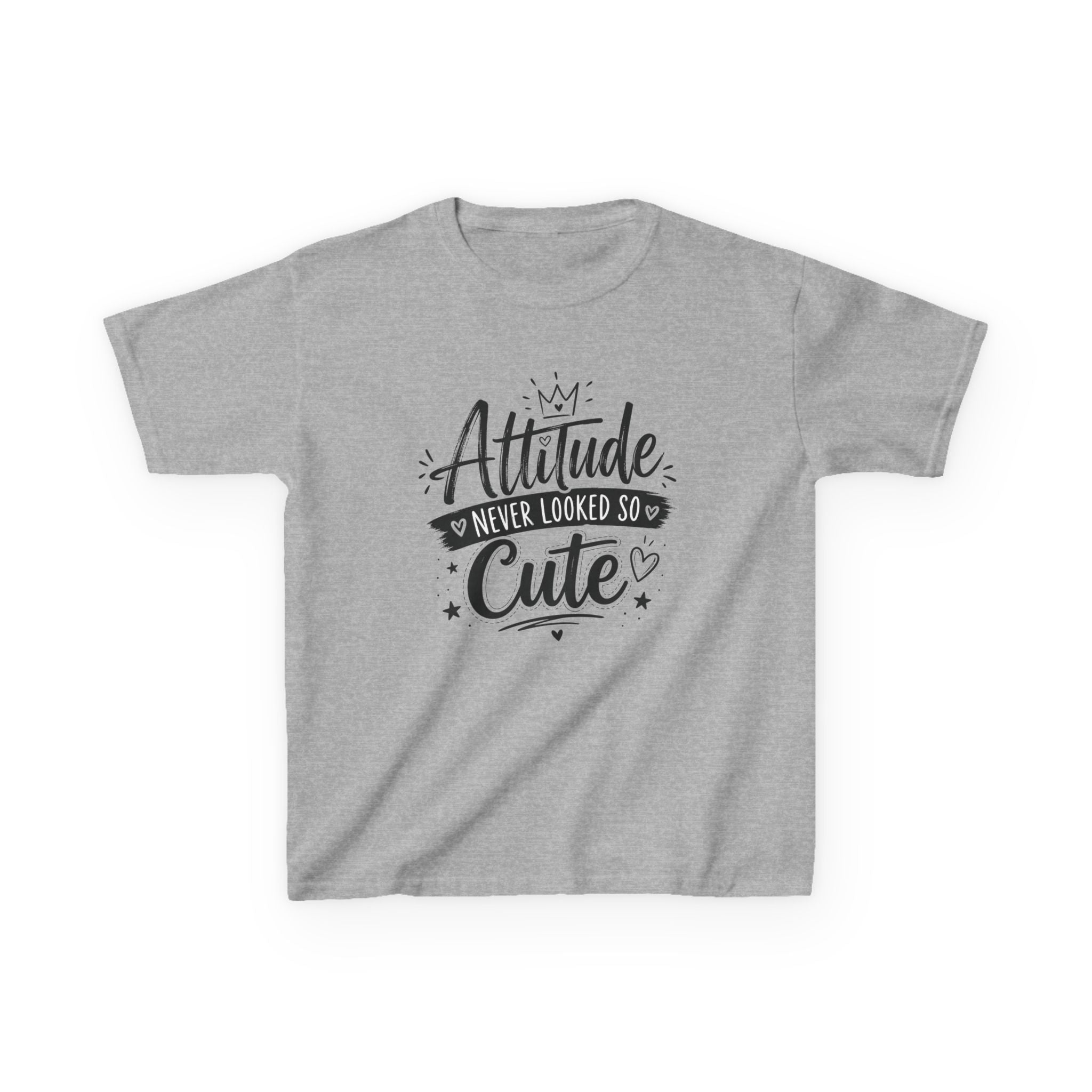 "Attitude Never Looked So Cute" Funny Graphic T-Shirt Design