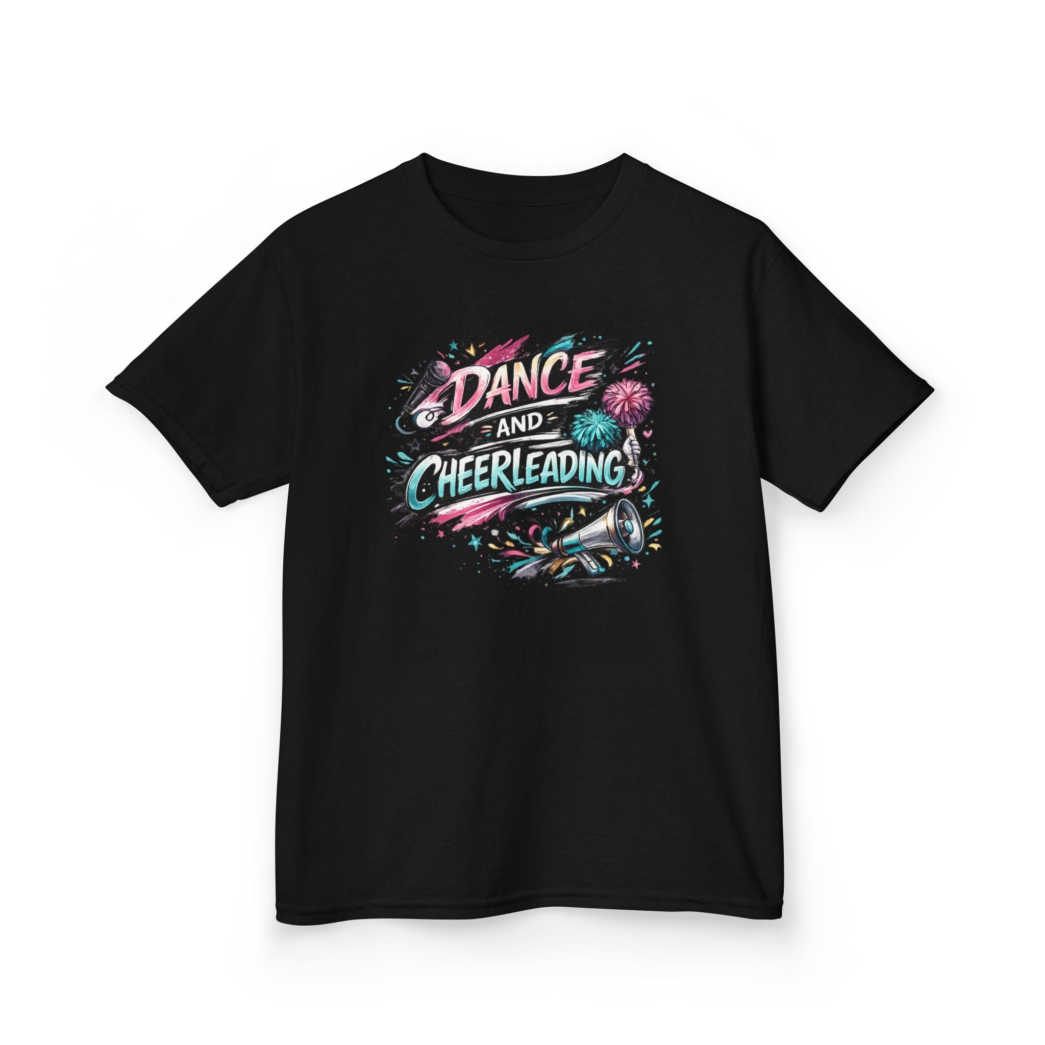 Dance & Cheerleading Typography Sports T-Shirt Design | Modern Cheer Spirit Graphic | Dance Team Apparel