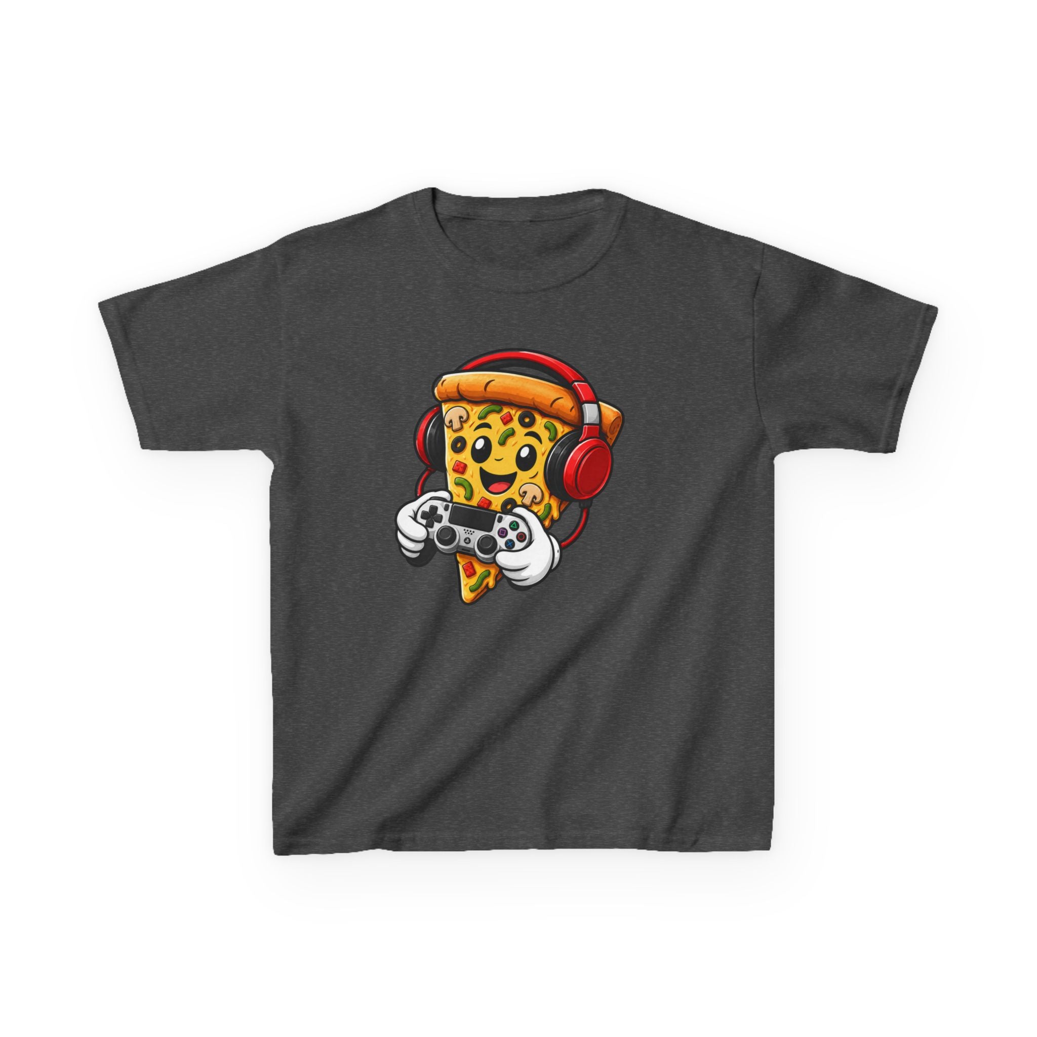 "Pizza Powered" Graphic kids Gamer T-Shirt Design