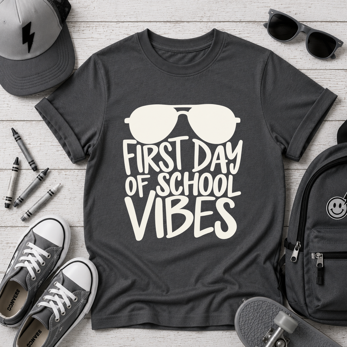 First Day of School Vibes Kids Tee