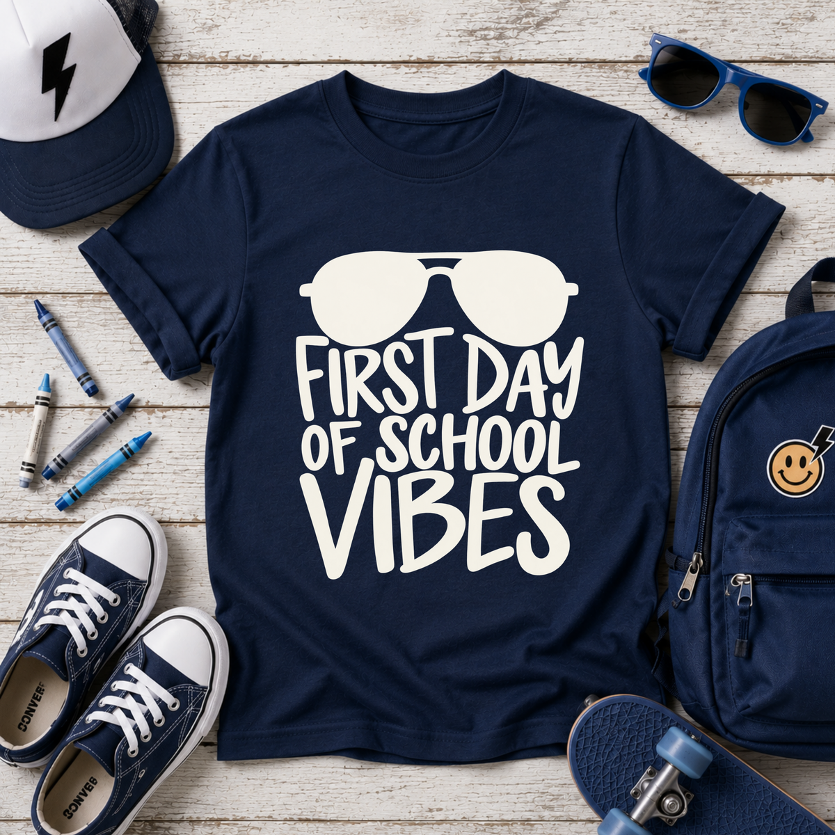 First Day of School Vibes Kids Tee