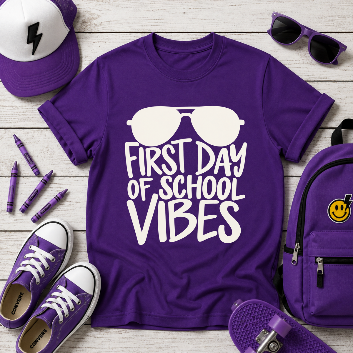 First Day of School Vibes Kids Tee