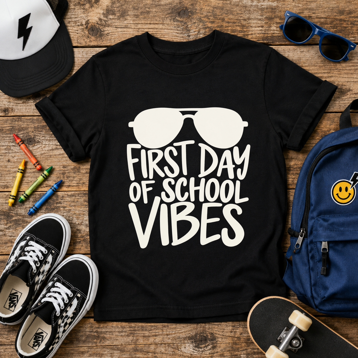 First Day of School Vibes Kids Tee