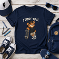 Kids Skateboard Tee "I Didn't Do It" Bear Funny Graphic Shirt