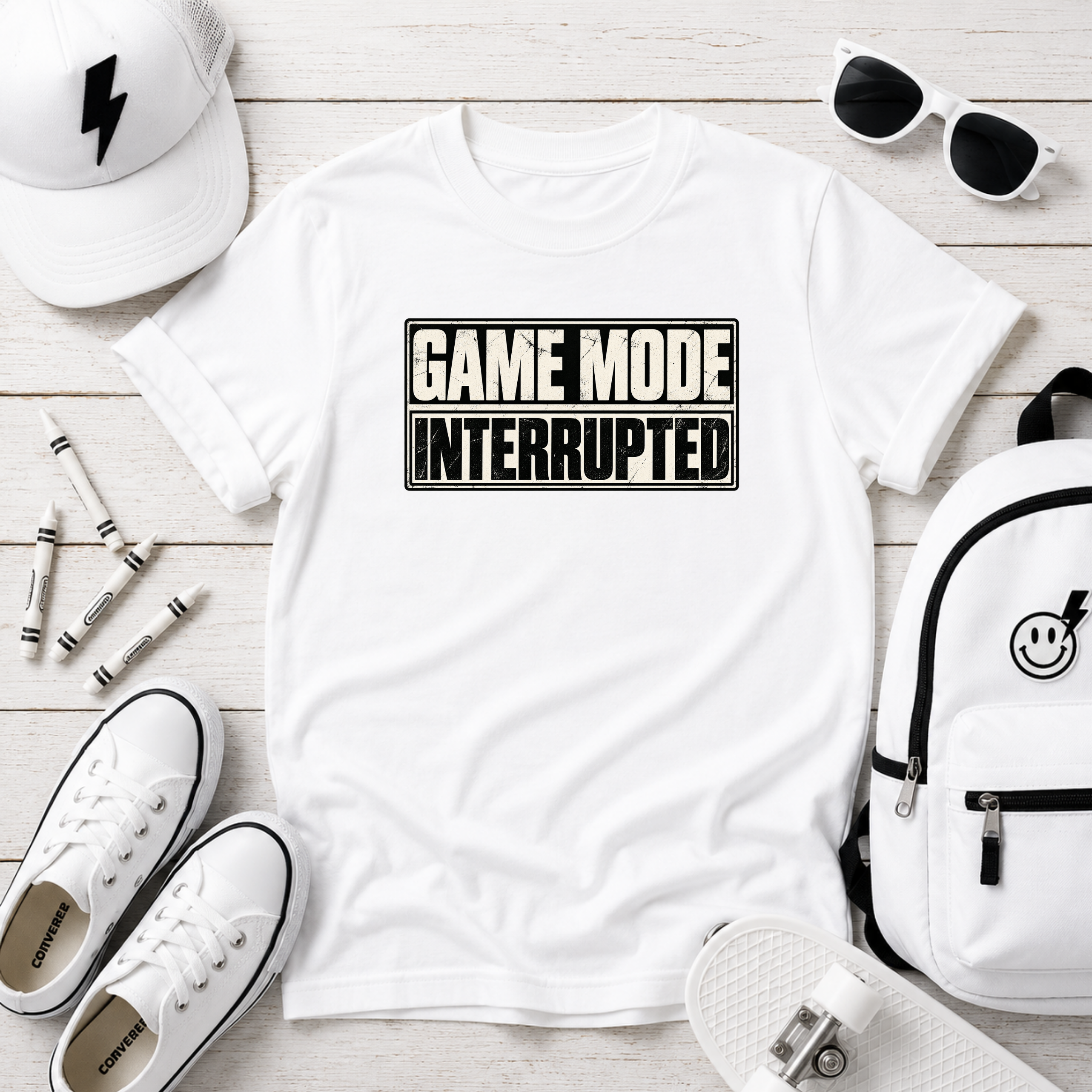 Kids Tee "Game Mode Interrupted" Gamer T‑Shirt