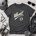 Whoops! Kids Sports Tee Vintage Baseball Bat Design (Number 23)