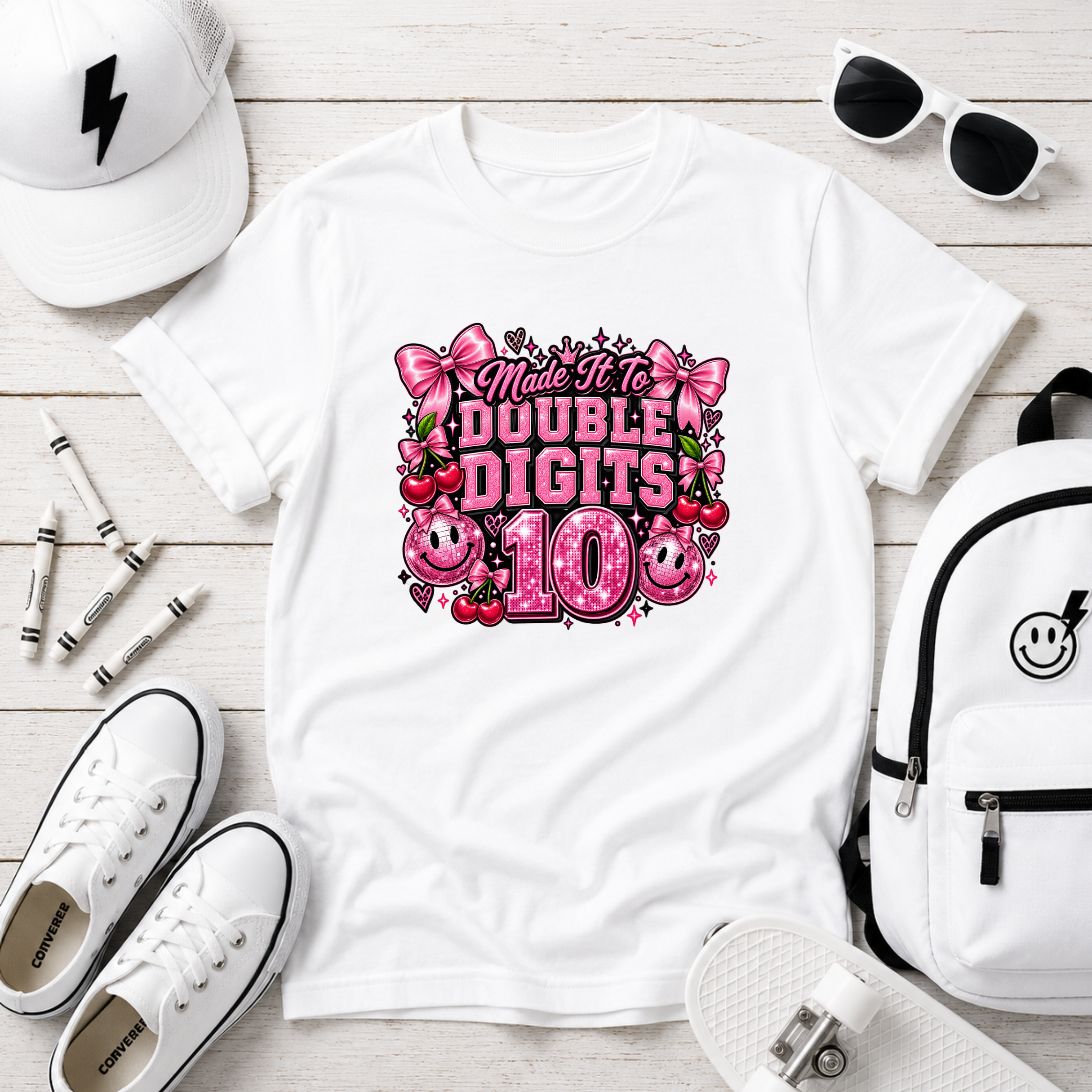 Kids Tee "Made It to Double Digits 10" Birthday Shirt