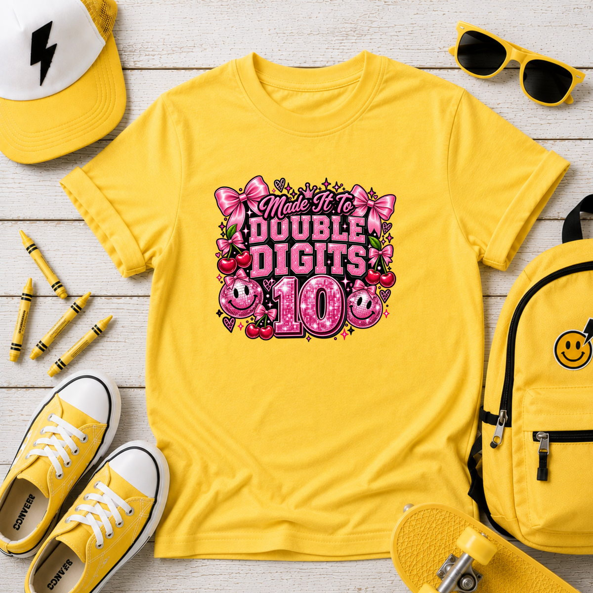 Kids Tee "Made It to Double Digits 10" Birthday Shirt