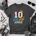 10 Big Kid Status Kids Tee 10th Birthday Shirt for Kids