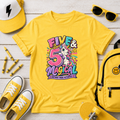 Kids Tee - "Five & Magical" Unicorn 5th Birthday Shirt
