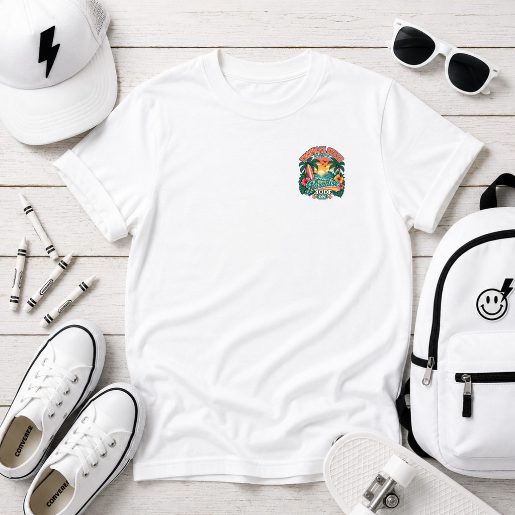 Kids Tee Cute Colorful Tropical Graphic T-shirt