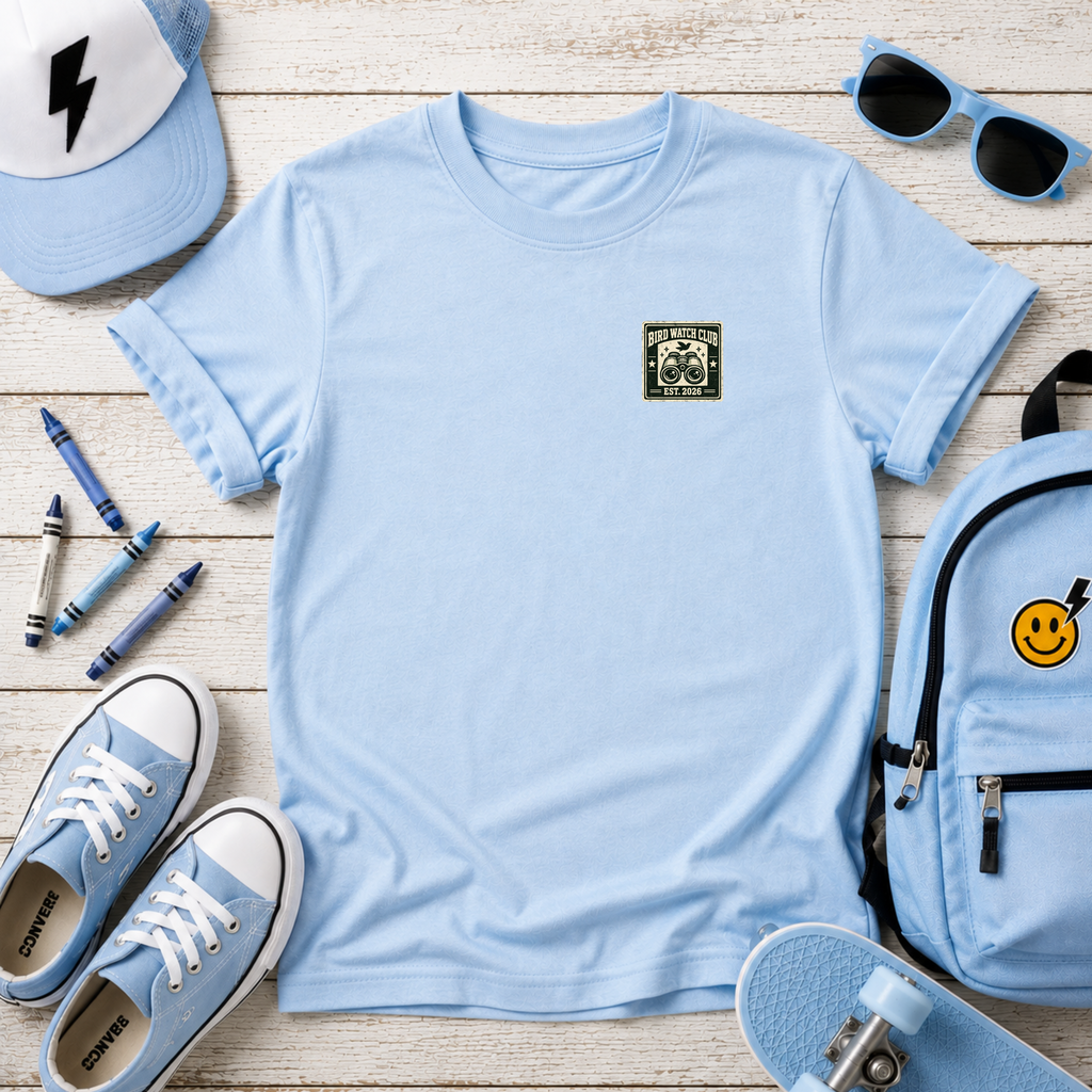 Kids Tee - Tiny Camper Patch Graphic | Adventure Camper Kids T-Shirt