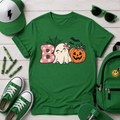 "Boo Ghost & Jack-O'-Lantern" Girls Cute Halloween Shirt
