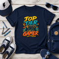 Kids Tee "Top Tier Gamer" Graphic Shirt (Gaming Controller Design)