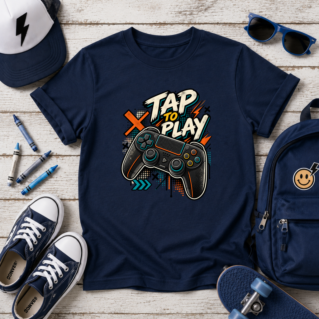 Kids 'Tap to Play' Gaming Controller T-Shirt