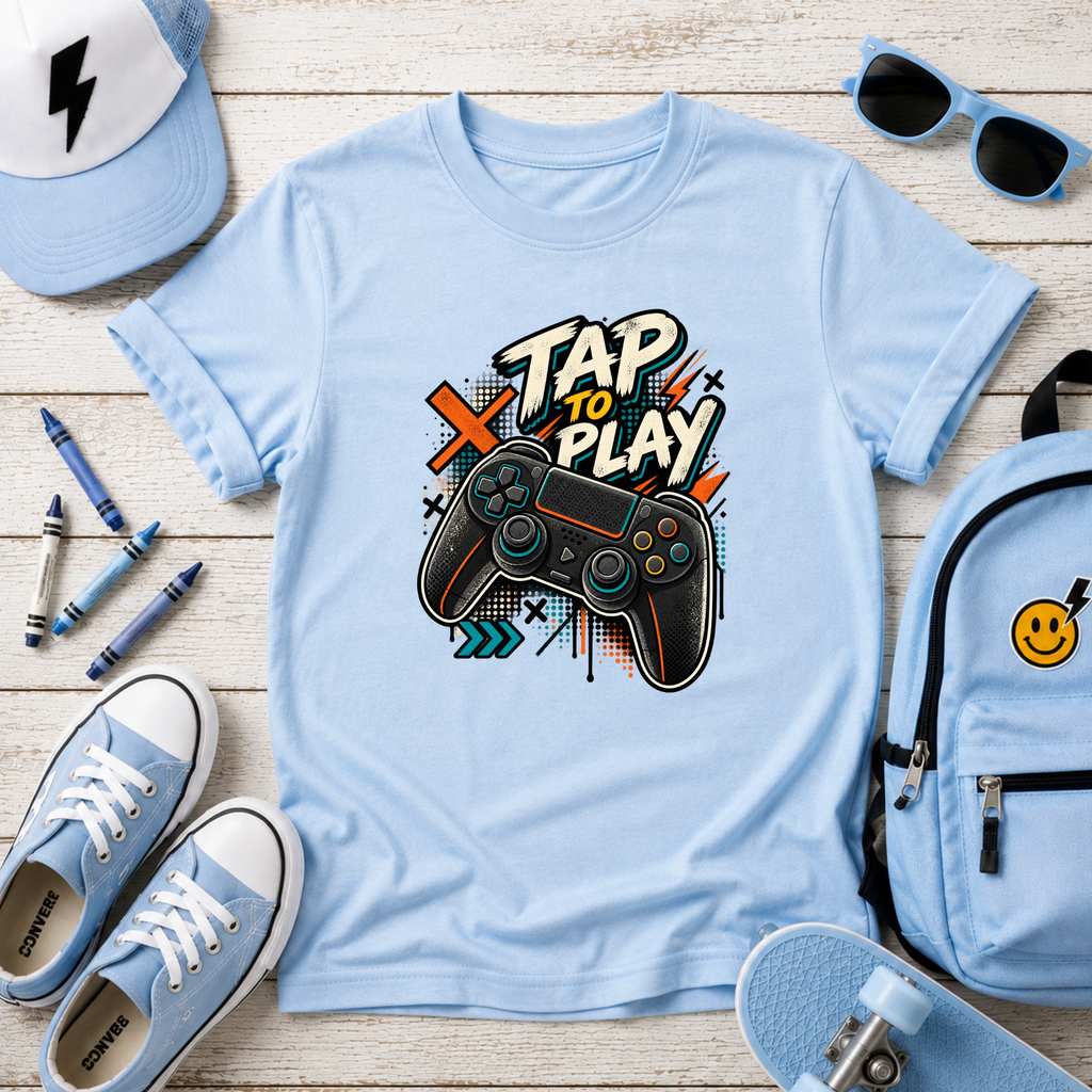 Kids 'Tap to Play' Gaming Controller T-Shirt