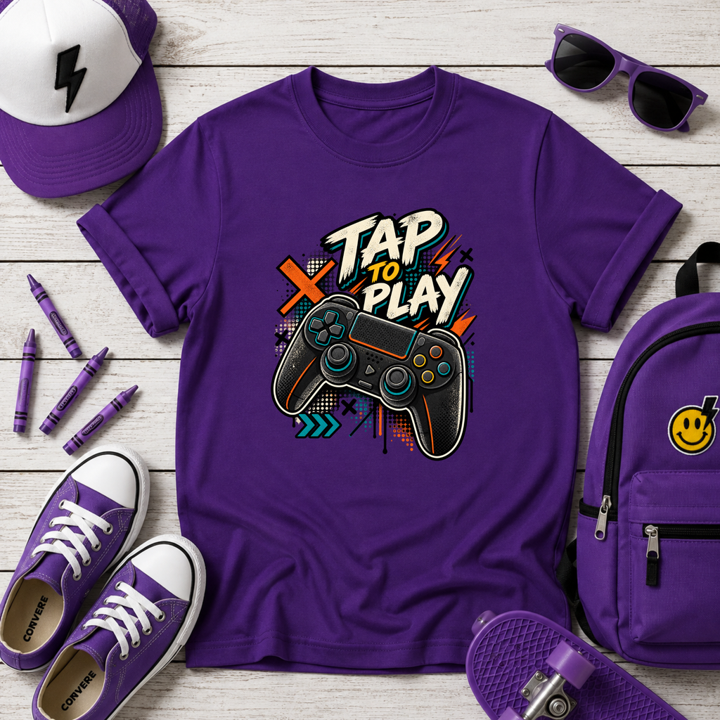 Kids 'Tap to Play' Gaming Controller T-Shirt