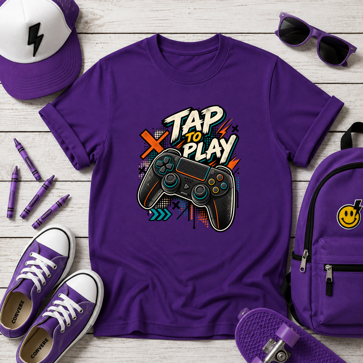 Kids 'Tap to Play' Gaming Controller T-Shirt