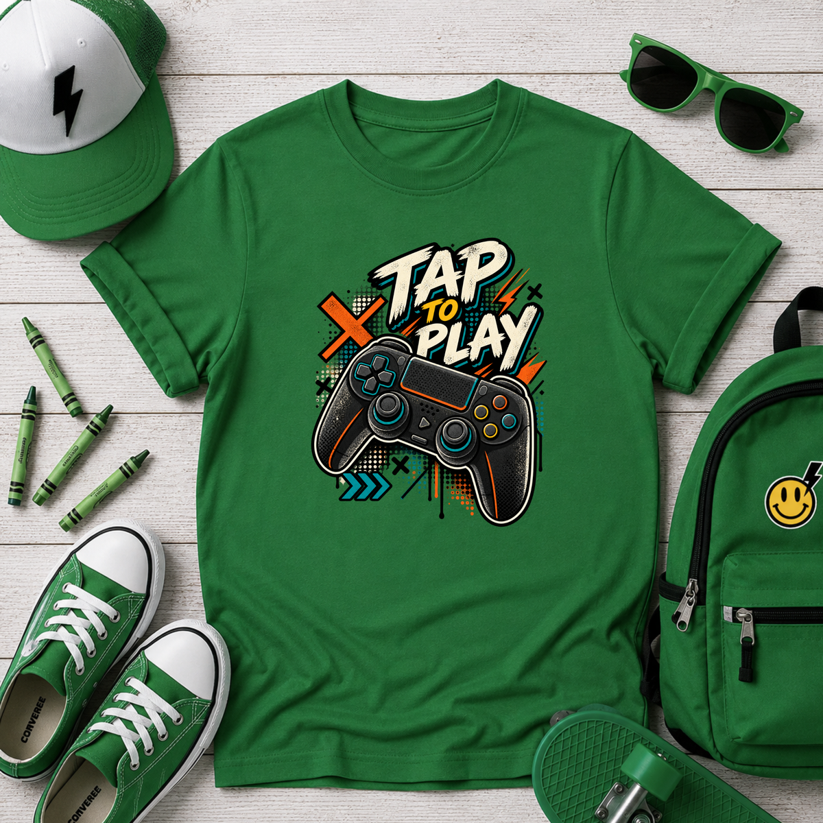 Kids 'Tap to Play' Gaming Controller T-Shirt