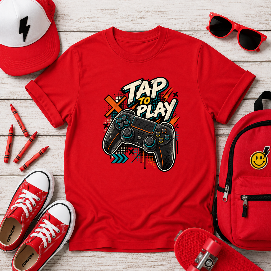 Kids 'Tap to Play' Gaming Controller T-Shirt