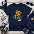"Cool Pizza Slice Kid with Headphones" Gaming Graphic T-shirt