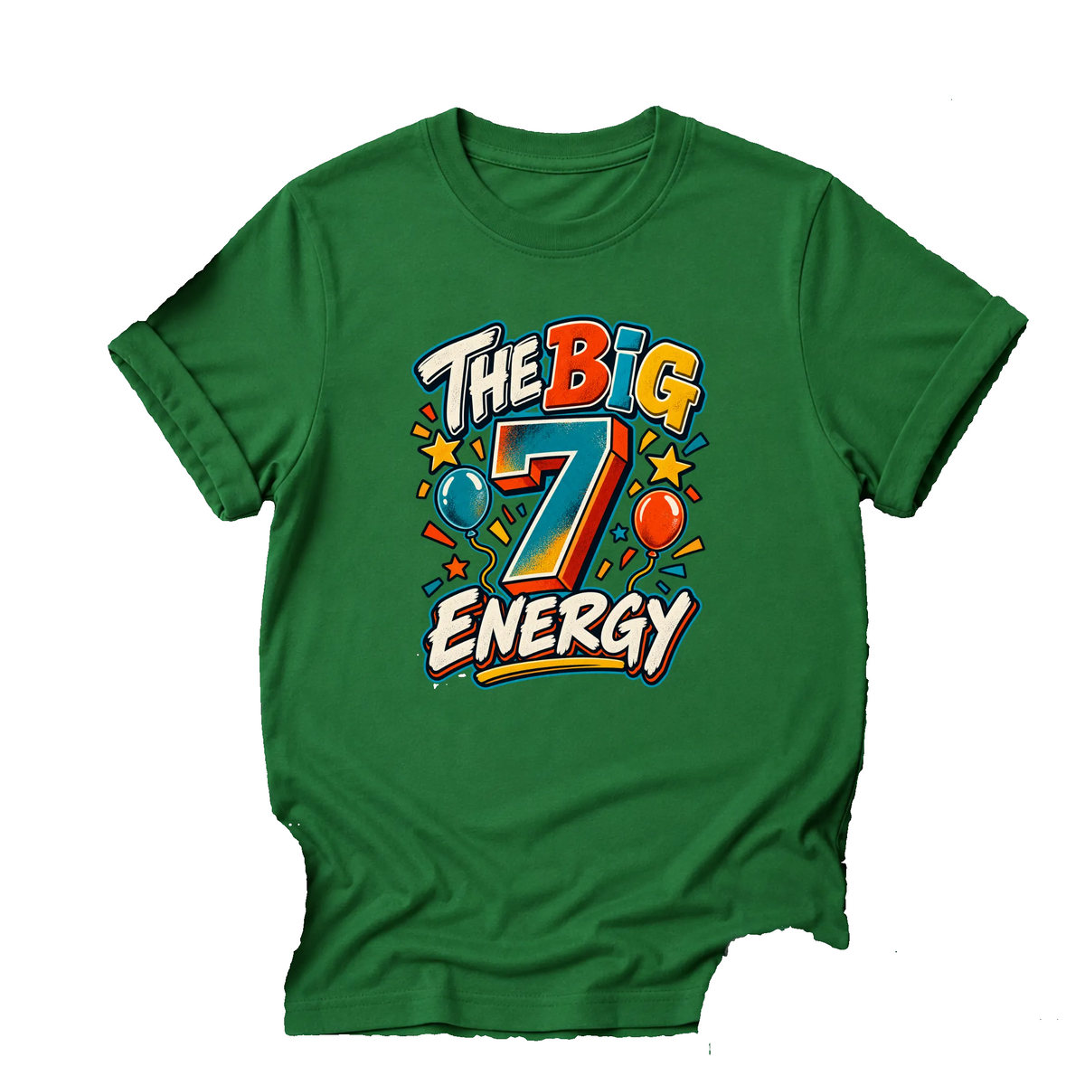 Kids T-Shirt "The Big 7 Energy" Birthday Tee