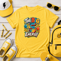 Kids T-Shirt “The Big 5 Energy” Birthday Tee (Colorful Balloons, Fun Graphic)