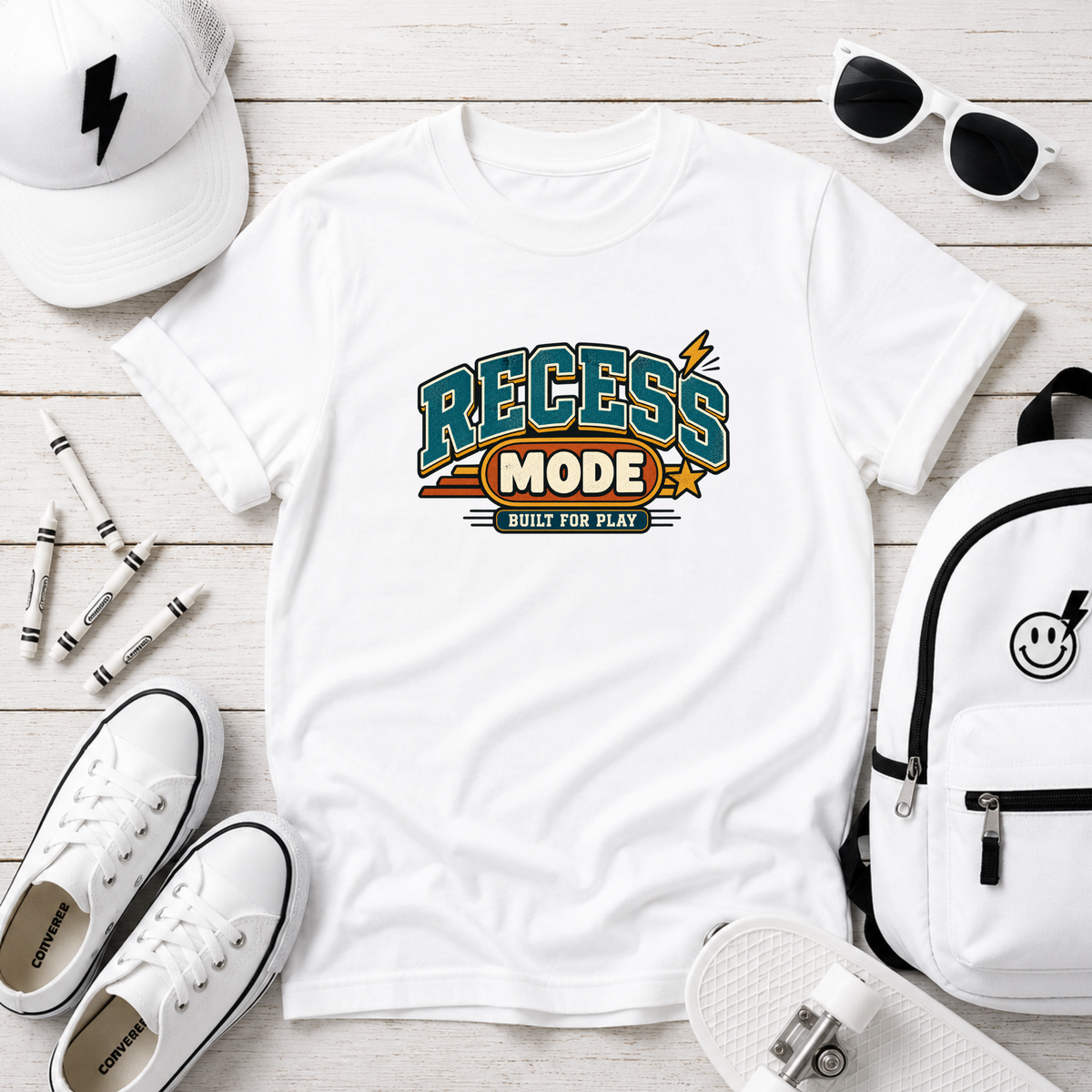 Kids T‑Shirt "Recess Mode" Retro School Play Tee