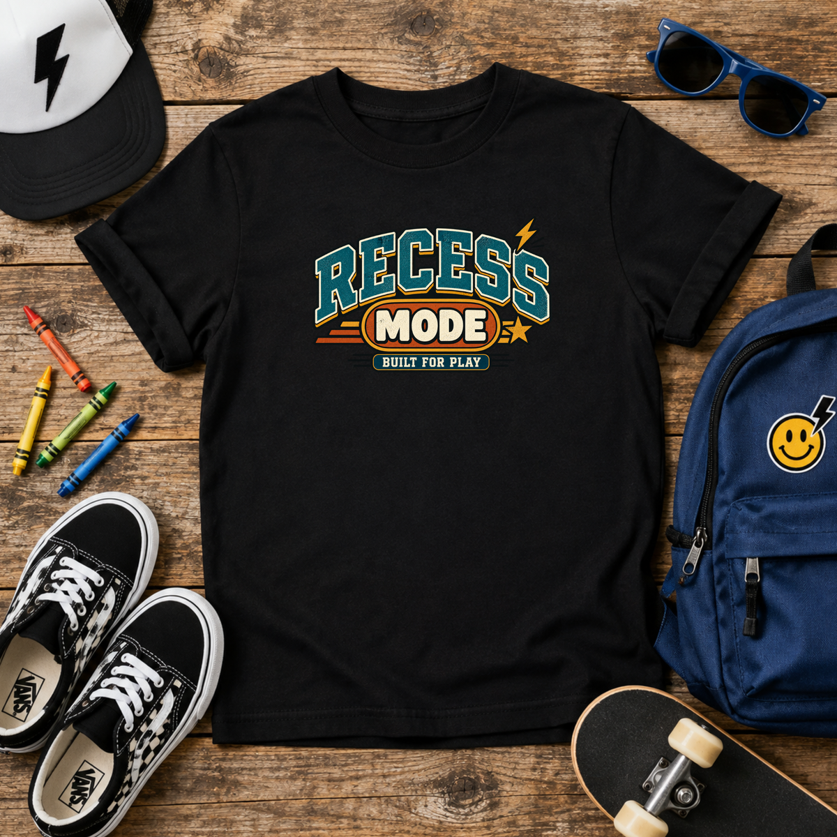 Kids T‑Shirt "Recess Mode" Retro School Play Tee