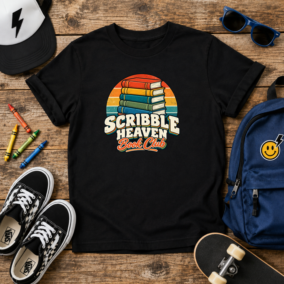 Kids T-Shirt "Scribble Heaven" Retro Rainbow Art Club Tee