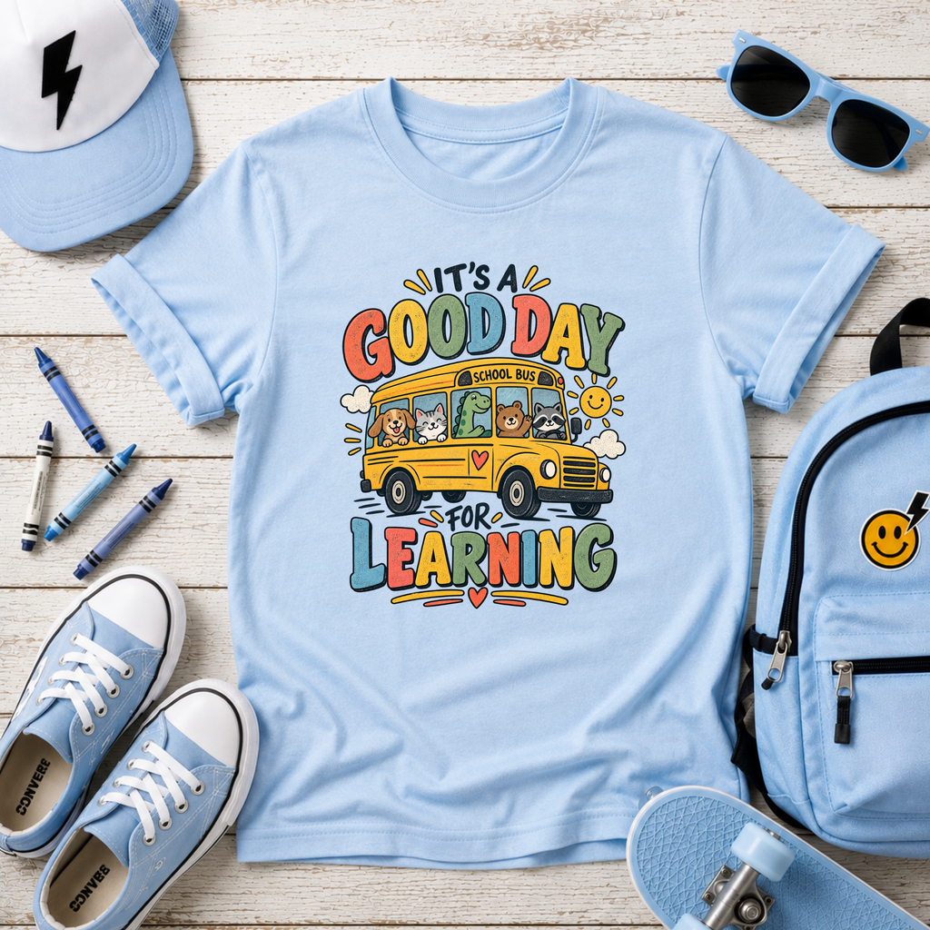 "It's a Good Day for Learning" School Bus Back-to-School Shirt