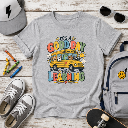 "It's a Good Day for Learning" School Bus Back-to-School Shirt