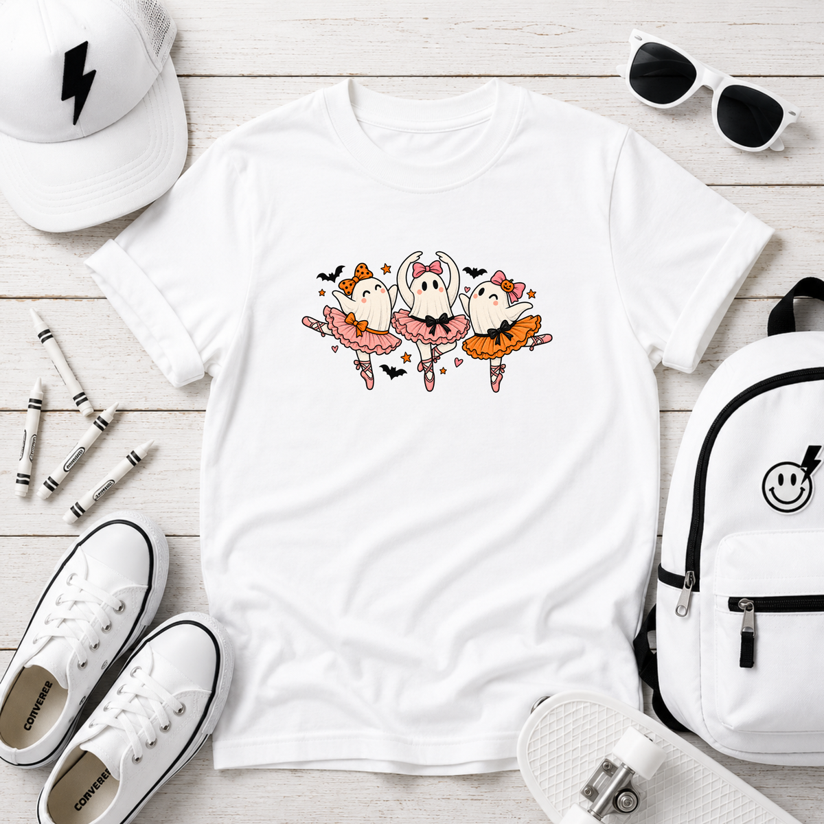 Kids T-Shirt Halloween Cute Dancing Owls Ballerina Trio Tee