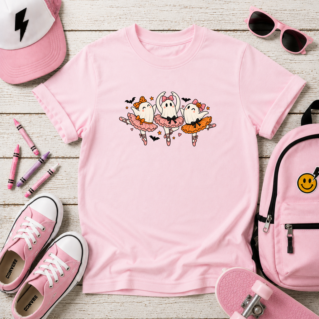 Kids T-Shirt Halloween Cute Dancing Owls Ballerina Trio Tee