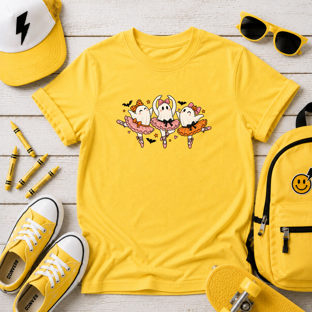 Kids T-Shirt Halloween Cute Dancing Owls Ballerina Trio Tee
