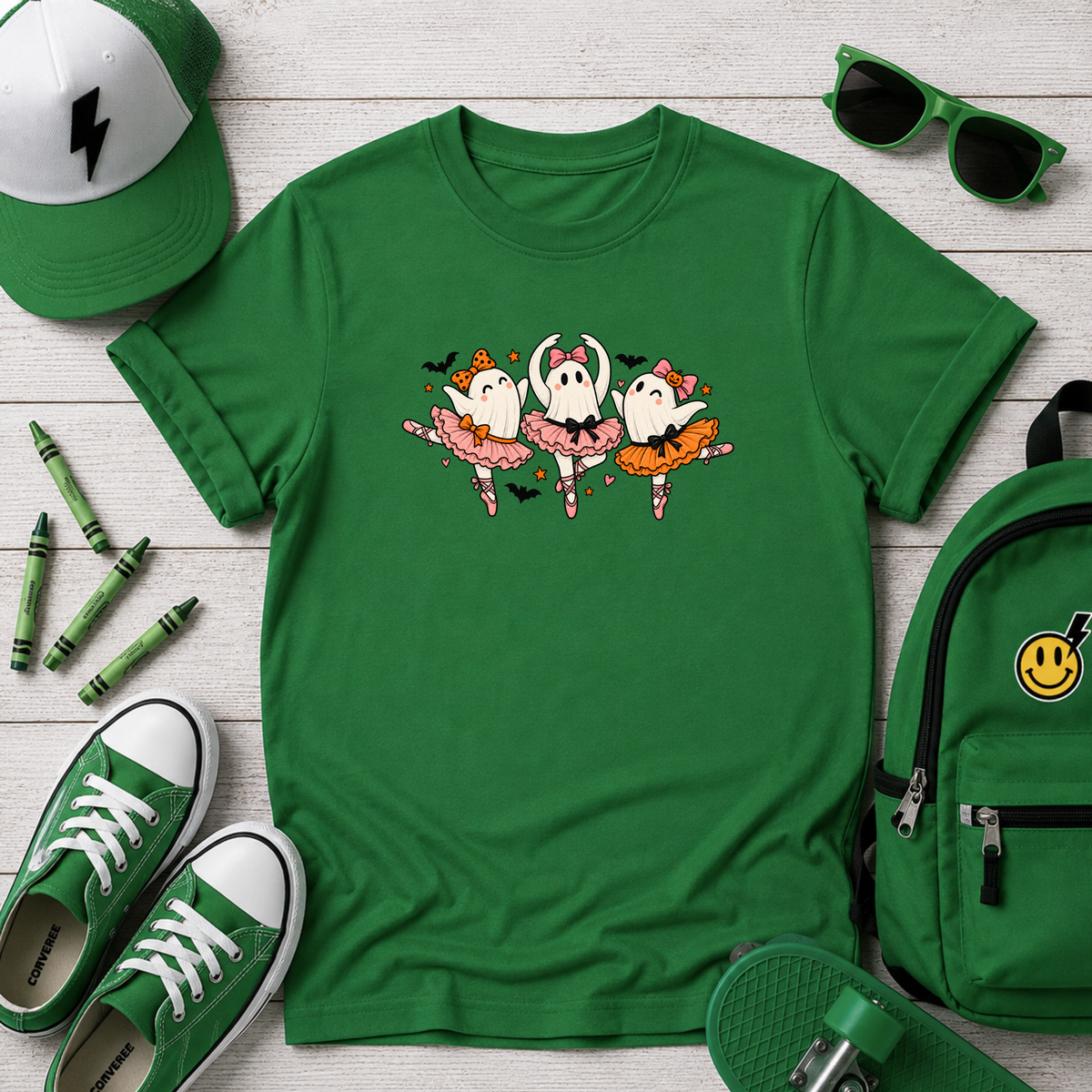 Kids T-Shirt Halloween Cute Dancing Owls Ballerina Trio Tee