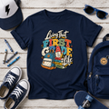 Kids "Living That First Grade Life" Back-to-School Graphic Shirt