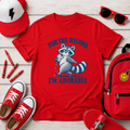 Kids Funny T-Shirt “For the Record I’m Adorable” Cute Raccoon Tee