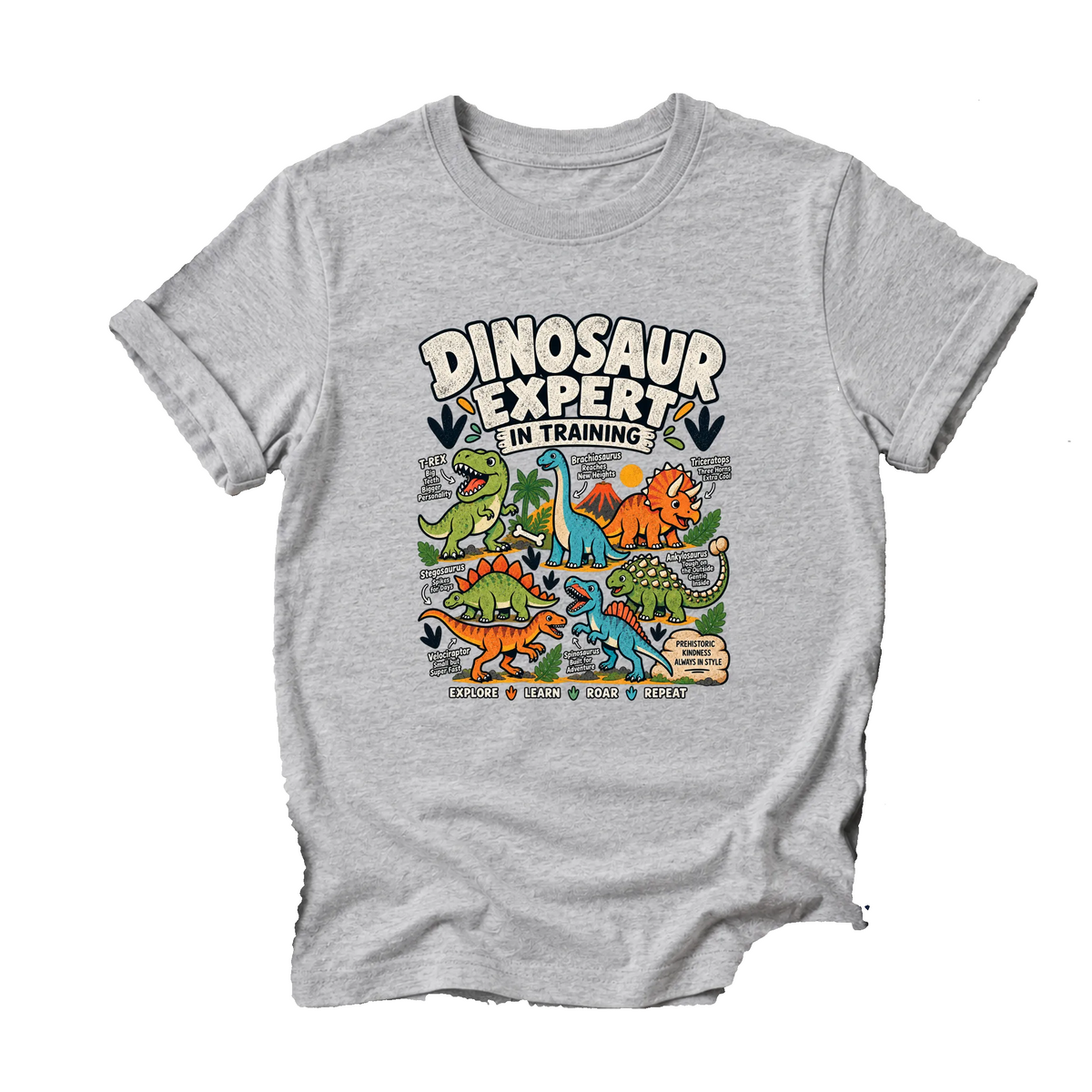 "Dinosaur Expert in Training" Cartoon Dino Shirt