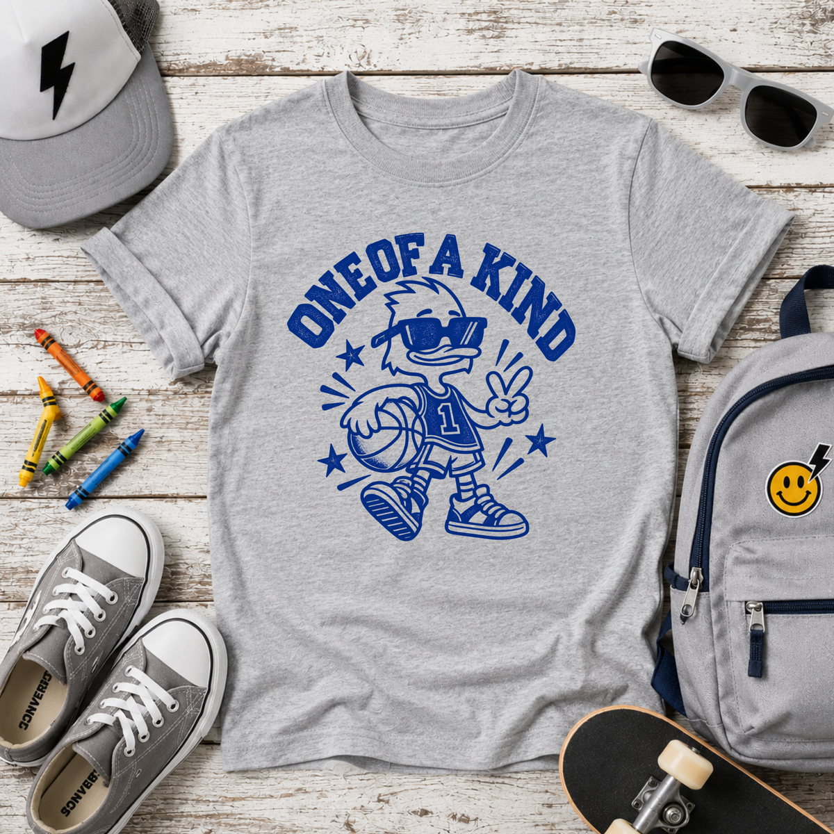 Kids "One of a Kind" Retro Cartoon Funny Graphic T-shirt