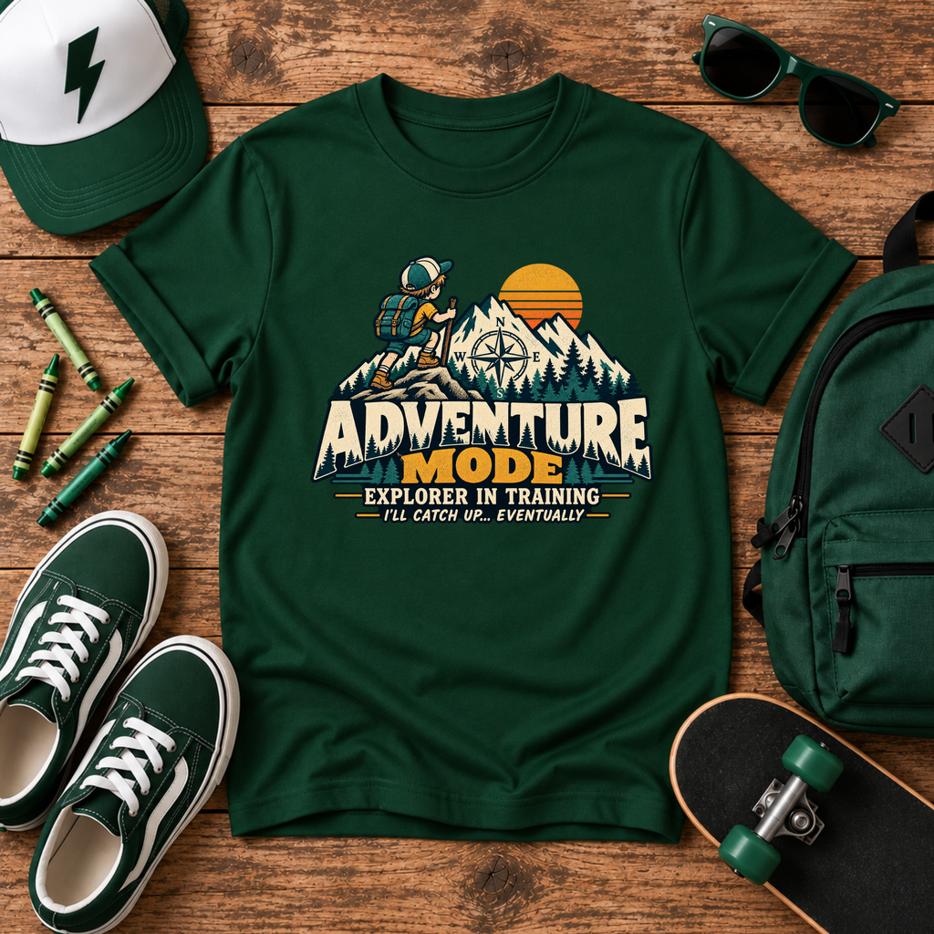 Kids "Adventure Mode: Explorer in Training" Graphic T-Shirt