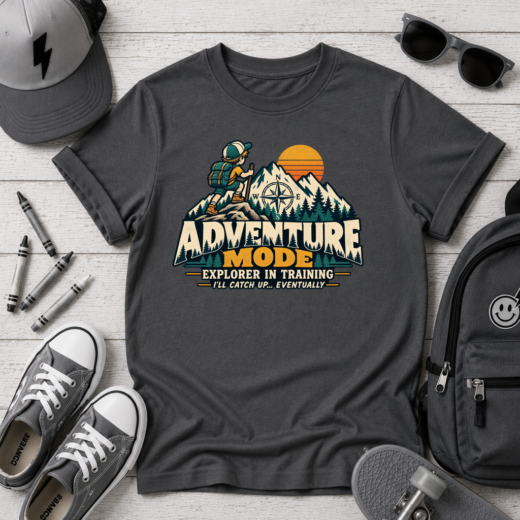 Kids "Adventure Mode: Explorer in Training" Graphic T-Shirt