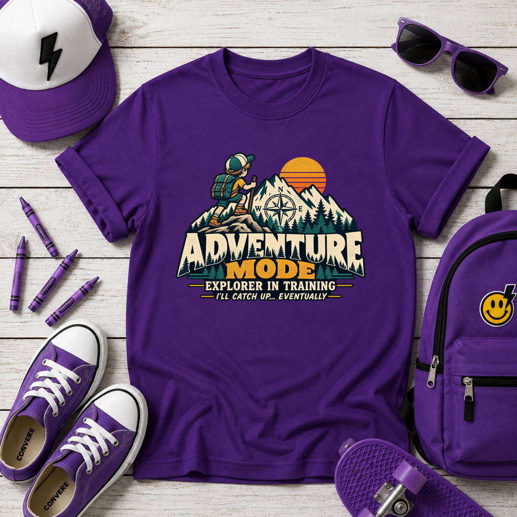 Kids "Adventure Mode: Explorer in Training" Graphic T-Shirt
