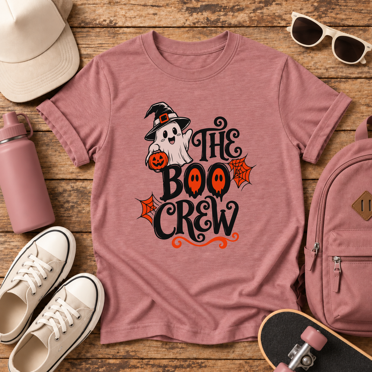 'The Boo Crew' Halloween Ghost Shirt for Kids