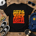 "Little Wild and Full of Smiles" Retro Graphic  Kids T-Shirt