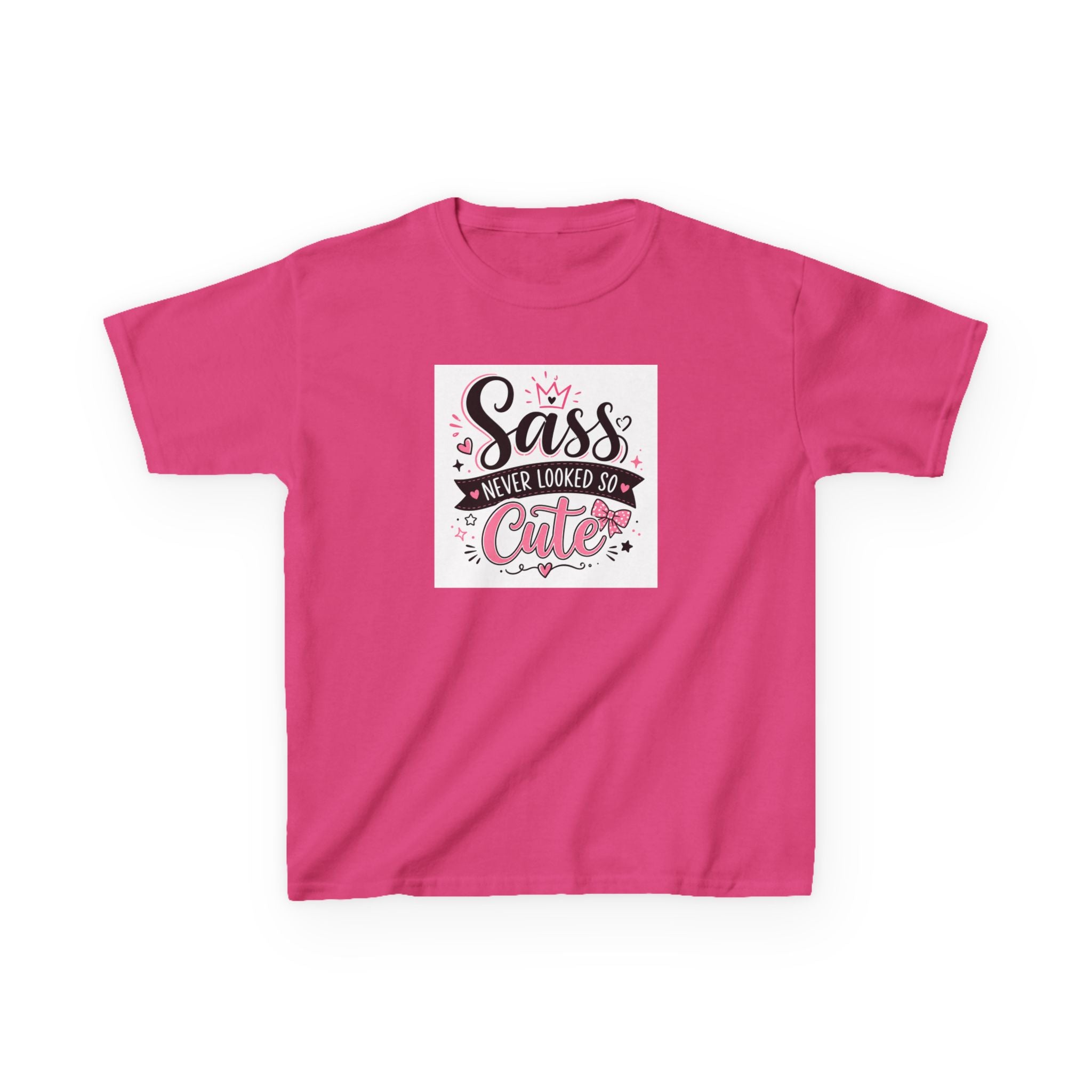 "Sass never looked so cute" Girls Graphic Family T-Shirt Design