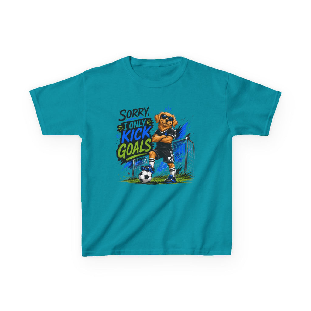 Sorry, I Only Kick Goals Soccer T-Shirt | Funny Soccer Player Graphic Tee | Youth Soccer Shirt | Soccer Lover Gift | Sports Quote Apparel