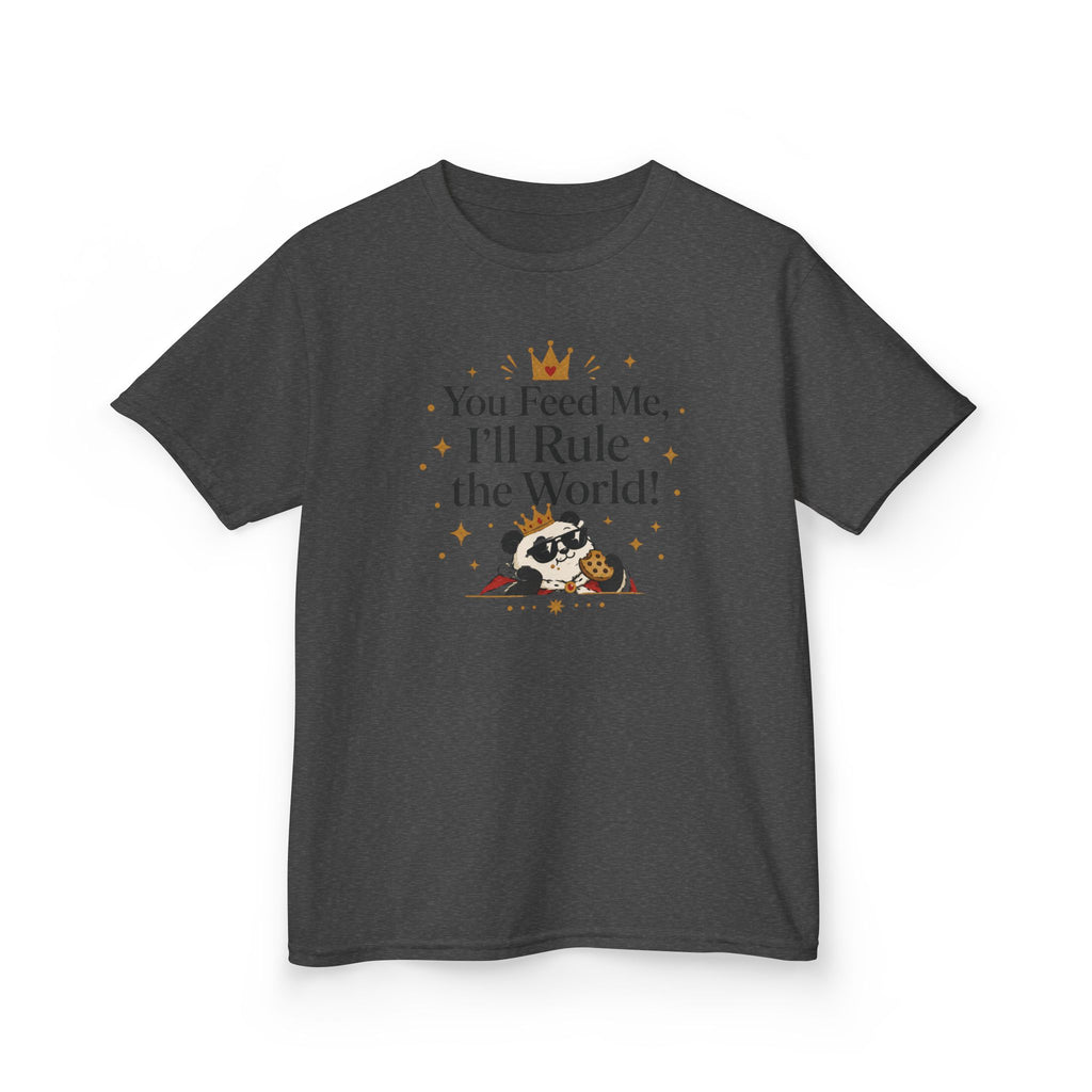 Kids Funny T-Shirt — "You Feed Me, I'll Rule the World!"