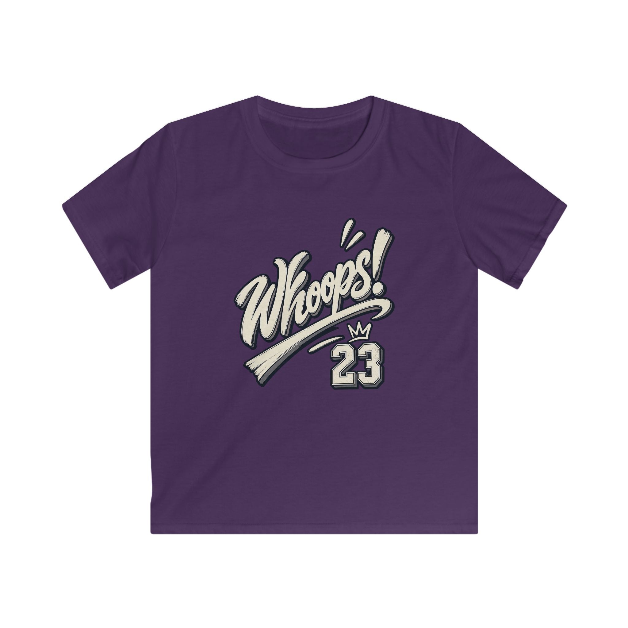 Whoops! Kids Sports Tee Vintage Baseball Bat Design (Number 23)