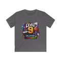 Kids "Level 9 Unlocked" Birthday T‑Shirt Basketball & Party Gamer Tee